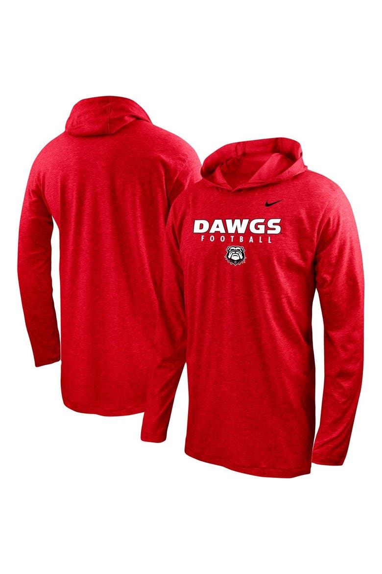 Men's Nike Red Georgia Bulldogs Football Long Sleeve Hoodie T-Shirt, Main, color, Red