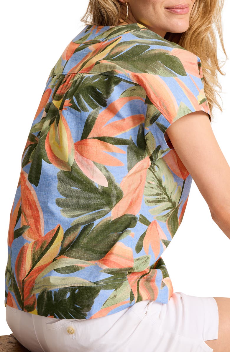 Tommy Bahama Beach Bloom Poplin Popover Top, Alternate, color, Grape Pools