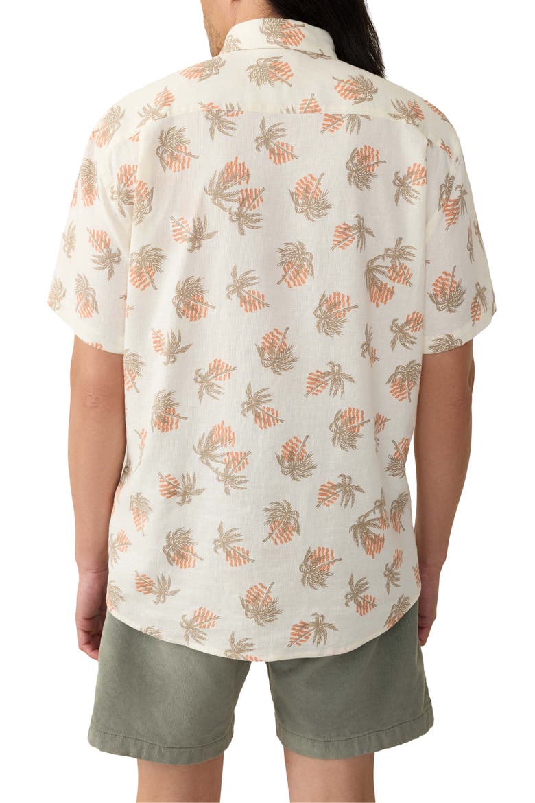 Breeze Short Sleeve Button-Down Shirt, Alternate, color, SUNLIT PALM & WAVES