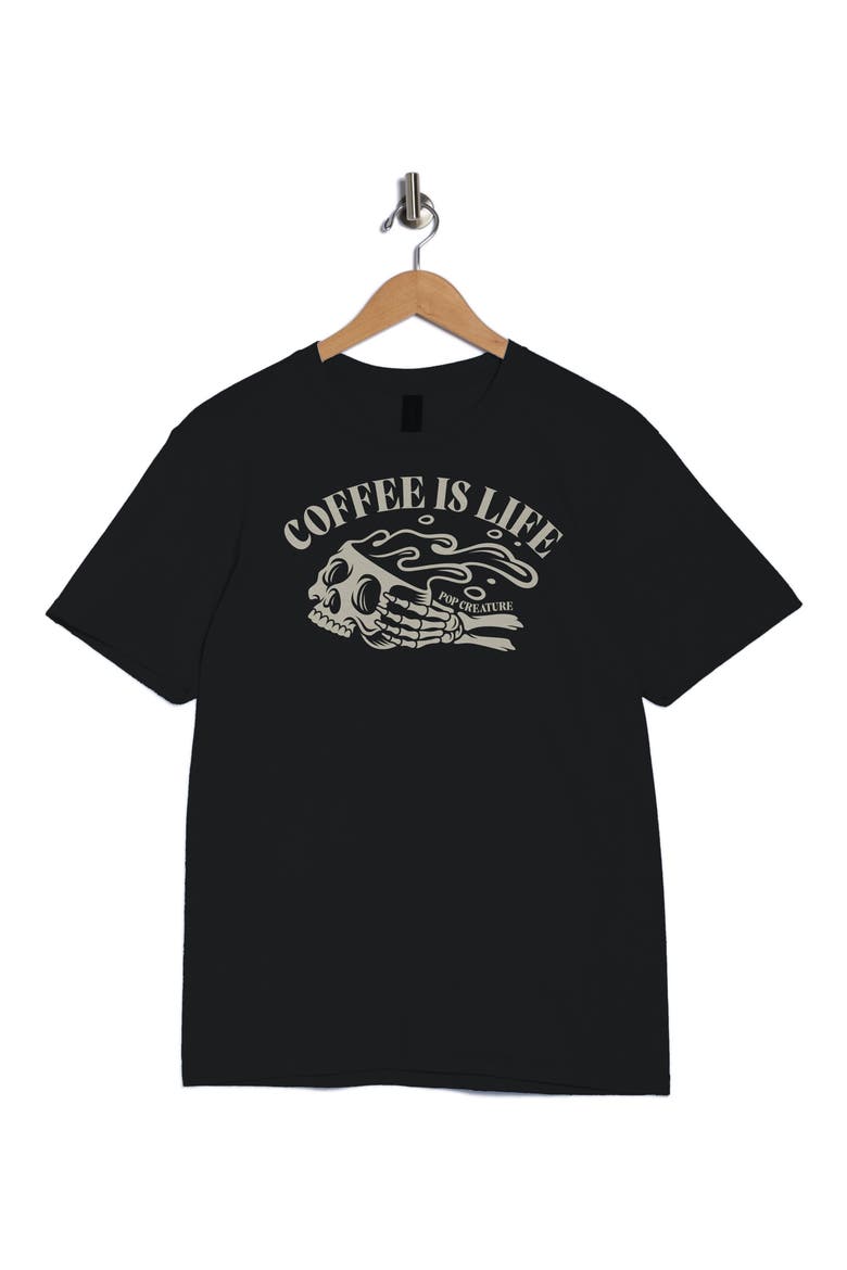 Coffee is Life Graphic T-Shirt, Alternate, color, BLACK