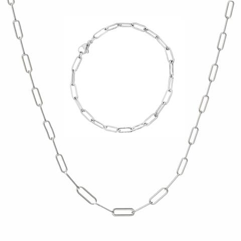 Paperclip Necklace And Bracelet