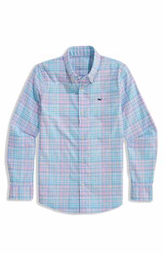 Kids' Parrotfish Plaid Featherweight Performance Button Down Shirt