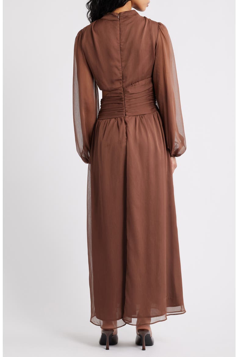 Neveah Long Sleeve Maxi Dress, Alternate, color, CHOCOLATE