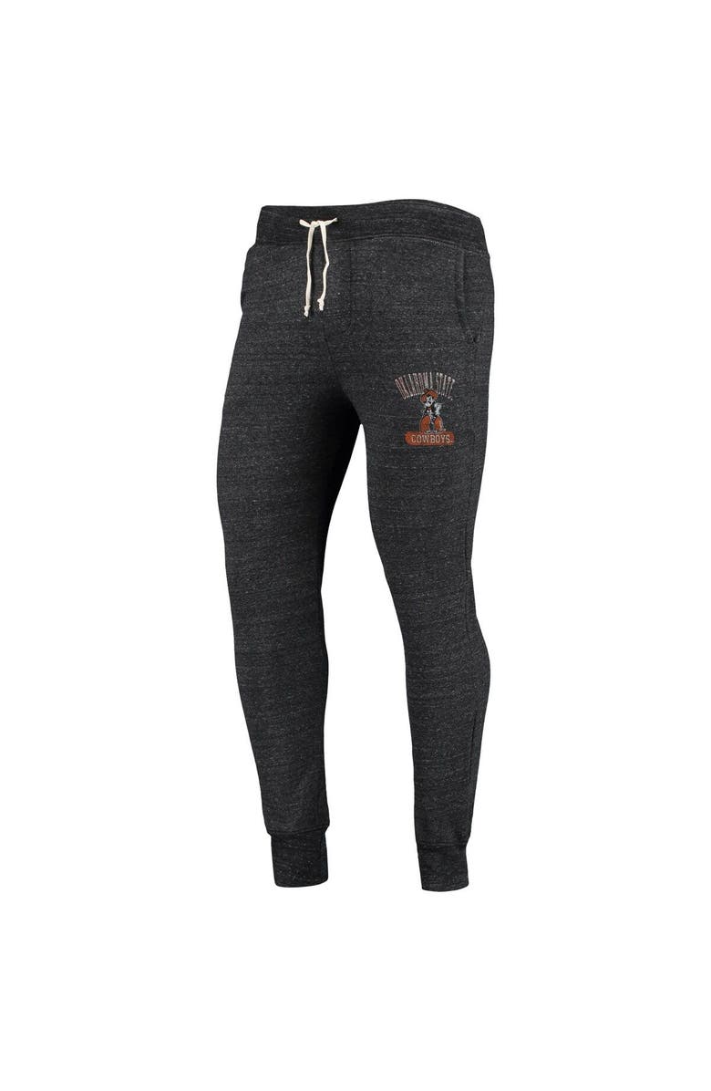 A AND A GLOBAL Men's Alternative Apparel Black Oklahoma State Cowboys Dodgeball Tri-Blend Pants, Alternate, color, 