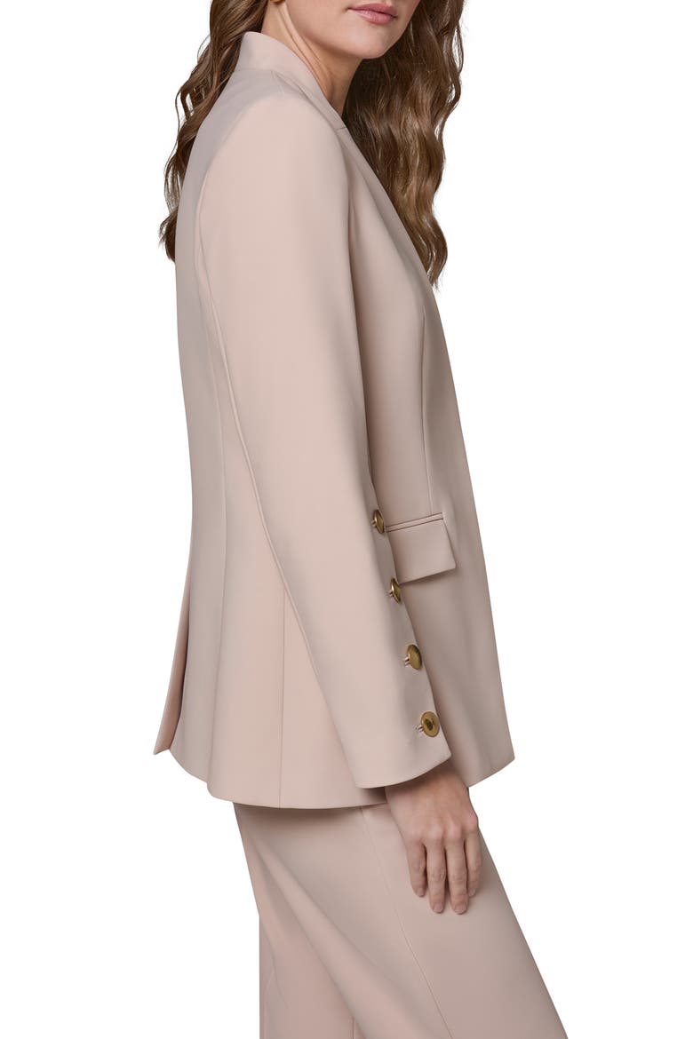 Button Sleeve Blazer, Alternate, color, SNOW PETAL