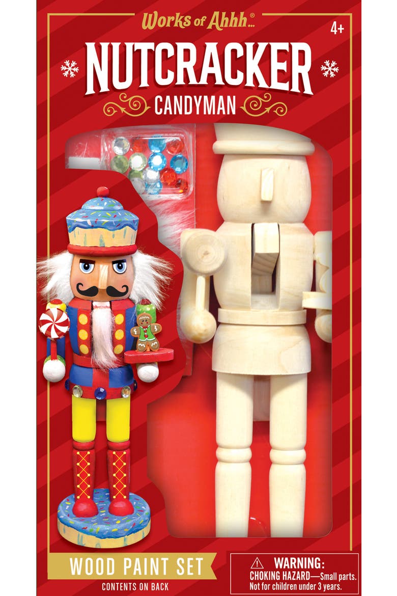 Nutcracker Candyman Wood Craft Kit, Main, color, Multicolor