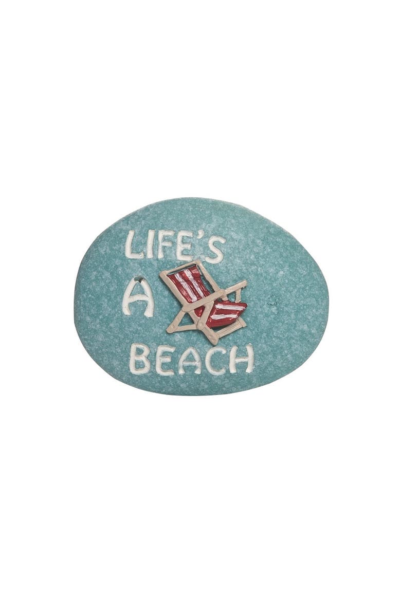 1.75" Resin Pebble Life'S A Beach Chair, Main, color, Blue