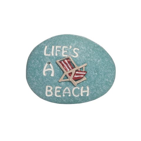 1.75" Resin Pebble Life'S A Beach Chair