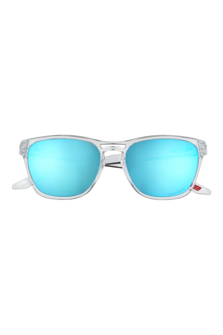 Manorburn 56mm Square Sunglasses, Main, color, POLISHED CLEAR/ PRIZM SAPPHIRE