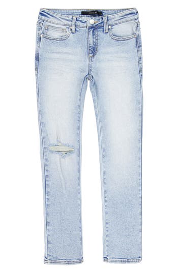 Joe's Jeans Kids' Brixton Ripped Straight Leg Jeans In Bleach Wash