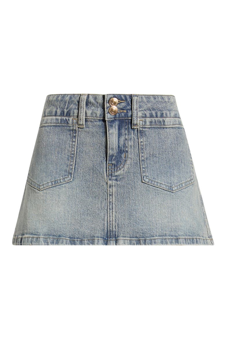 Miniskirt with Front Pockets, Alternate, color, LIGHT WASH