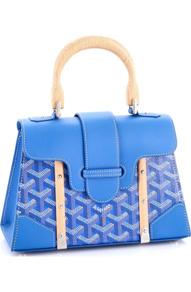 Pre-Owned Goyard Structured Saigon Top Handle Bag Coated Canvas with Leather Mini, Alternate, color,