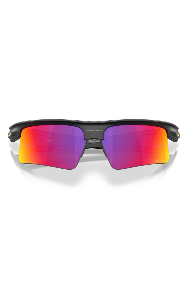 Oakley 68mm APrizm<sup>™</sup> Bisphaera Speed Rectangular Shield Sunglasses, Alternate, color, Matte Black / Prizm Road