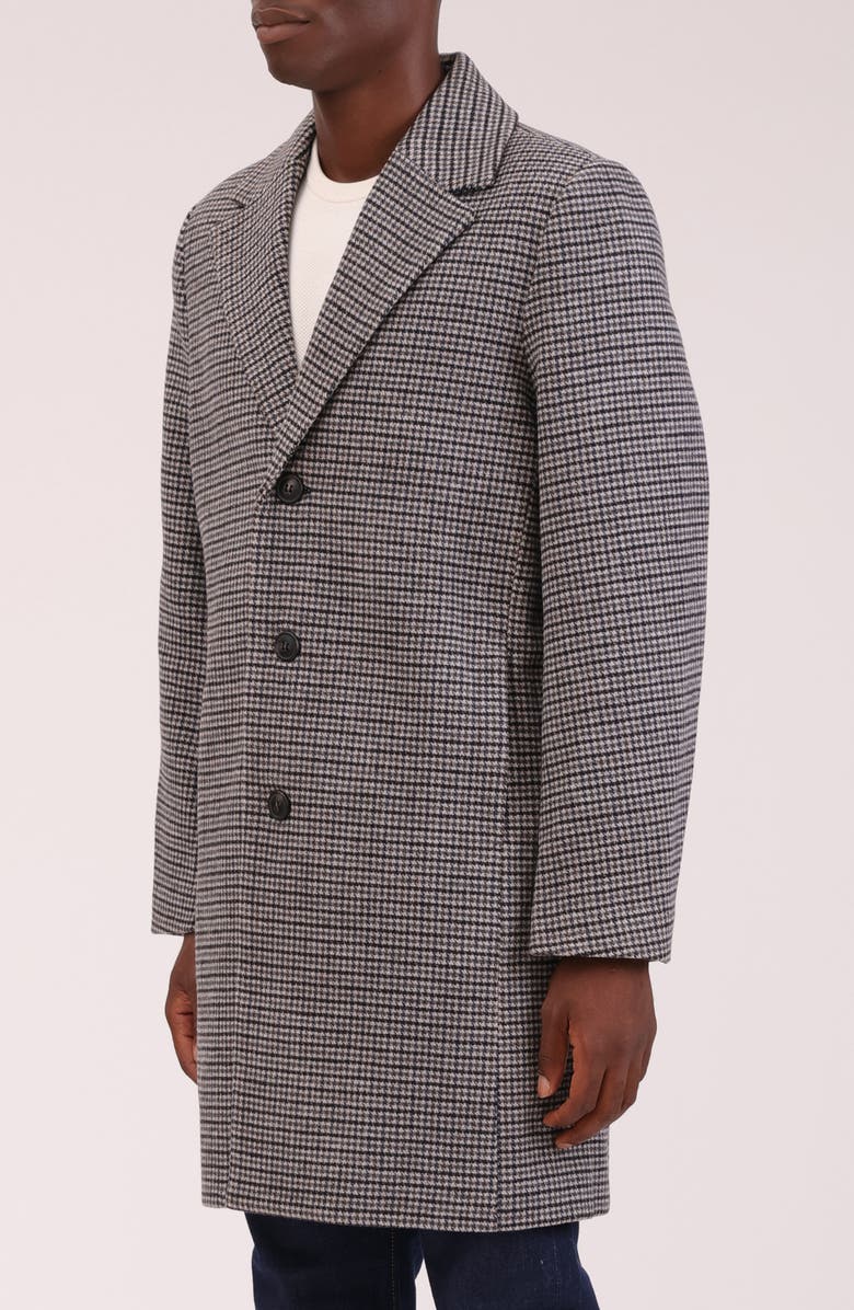 Bagatelle Houndstooth Topcoat, Alternate, color, Grey-Navy Houndstooth