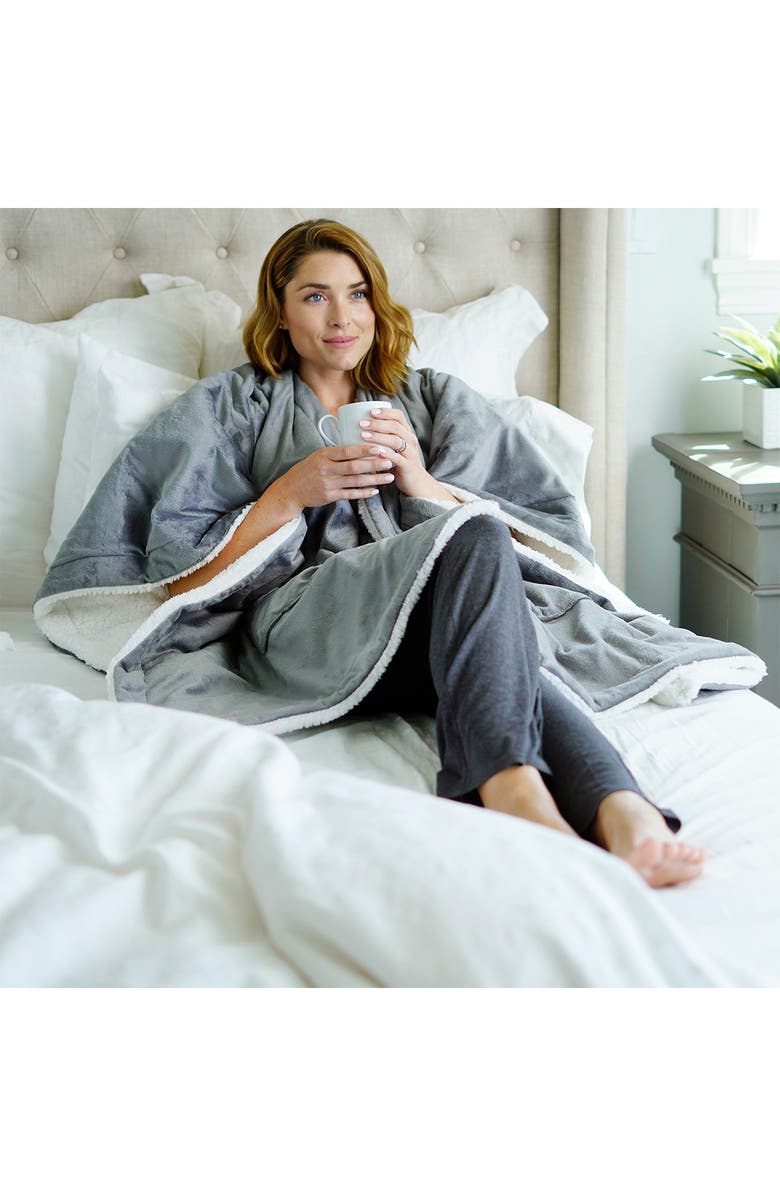 PURE ENRICHMENT PureRelief Plush Heated Shawl, Alternate, color, 