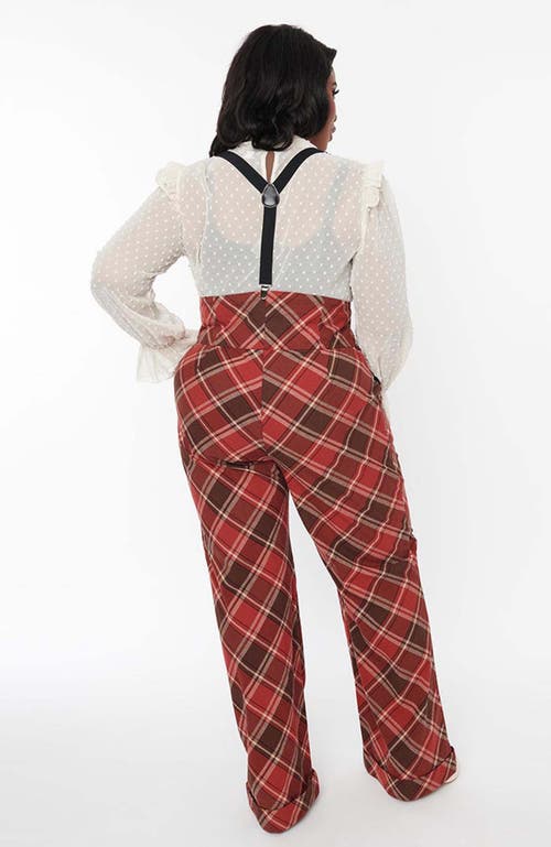 UNIQUE VINTAGE UNIQUE VINTAGE 1940S WIDE LEG SUSPENDER PANTS