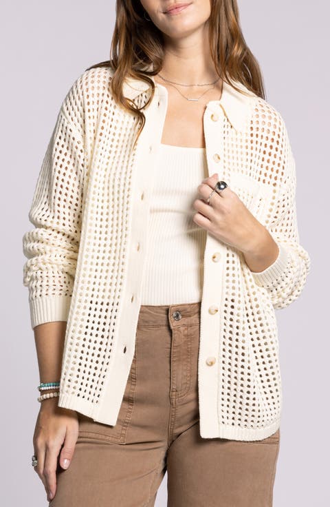 Shoshana Openwork Cotton Cardigan