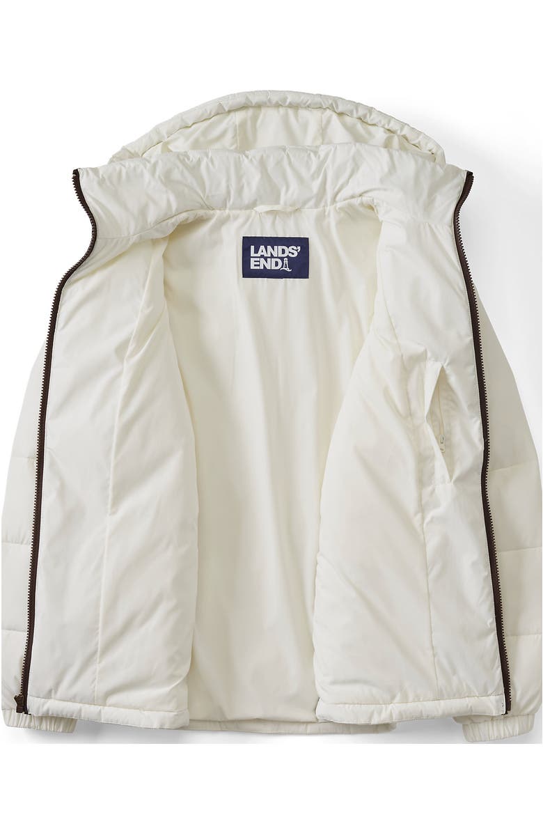 Lands' End Plus Size FeatherFree Insulated Diamond Quilted Jacket, Alternate, color, Egret White