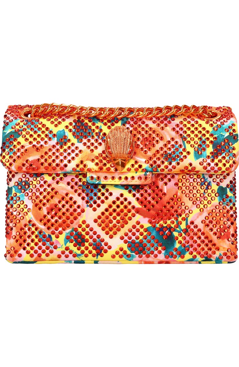 Kurt Geiger London Mini Kensington Embellished Fabric Convertible Crossbody Bag, Main, color,