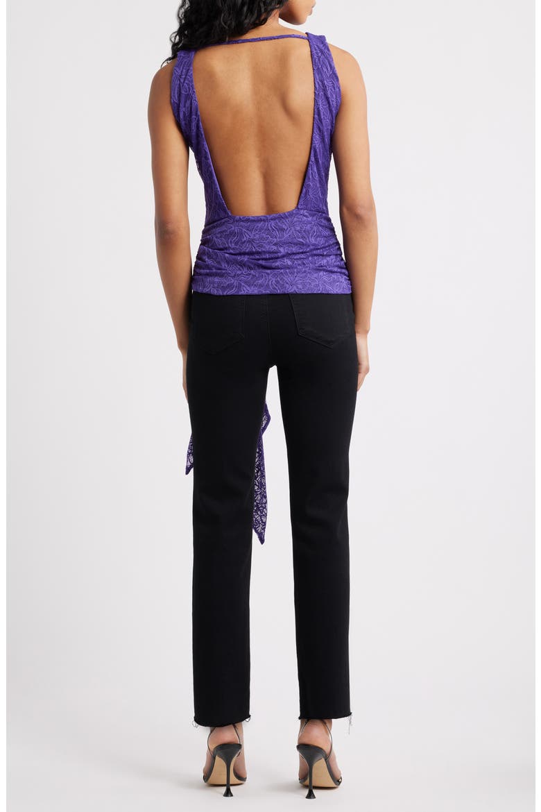 Batya Backless Lace Top, Alternate, color, DEEP VIOLET