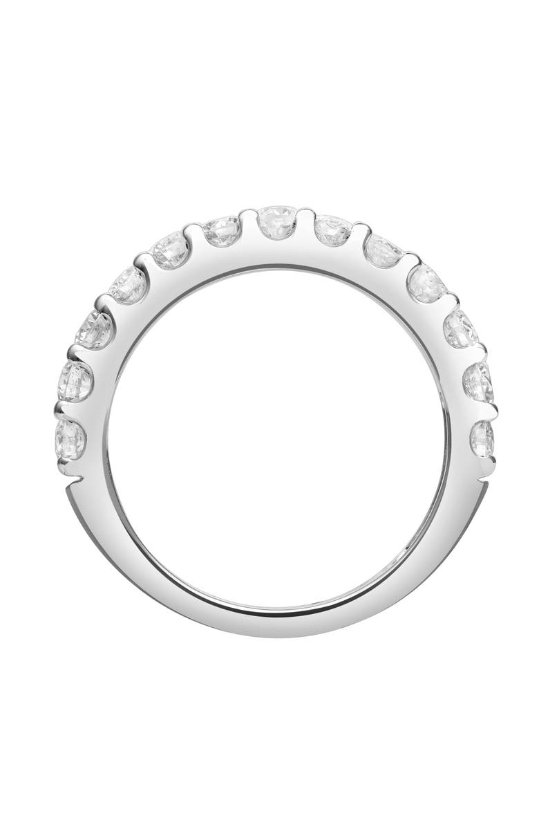 LuvMyJewelry Aria 14K Gold Round Diamond Studded Half Eternity Band Ring - 1 ct, Alternate, color, 14K White Gold