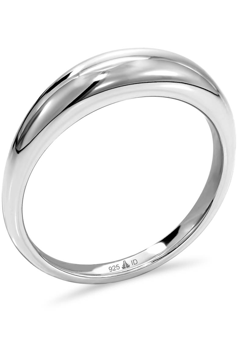 Dome Ring in Rhodium Plated Sterling Silver, Alternate, color, Silver