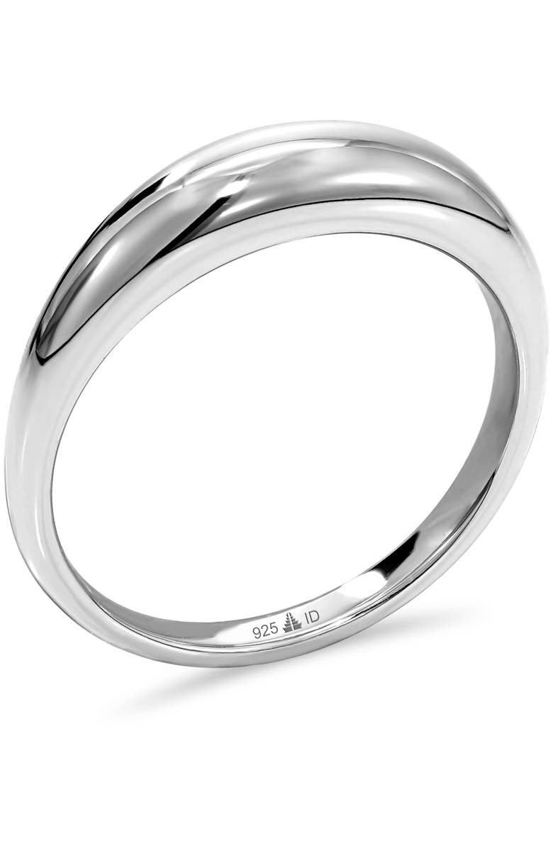 DEVATA Dome Ring in Rhodium Plated Sterling Silver, Alternate, color, Silver