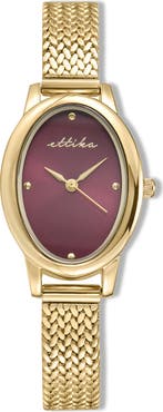 Ettika Oval Face Mesh Strap Watch