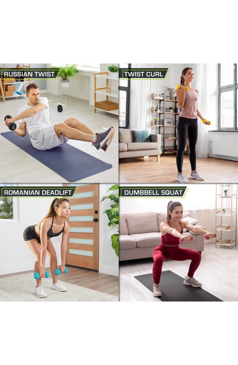 ProsourceFit Neoprene Dumbbells, Pair, Alternate, color, 2 Lb