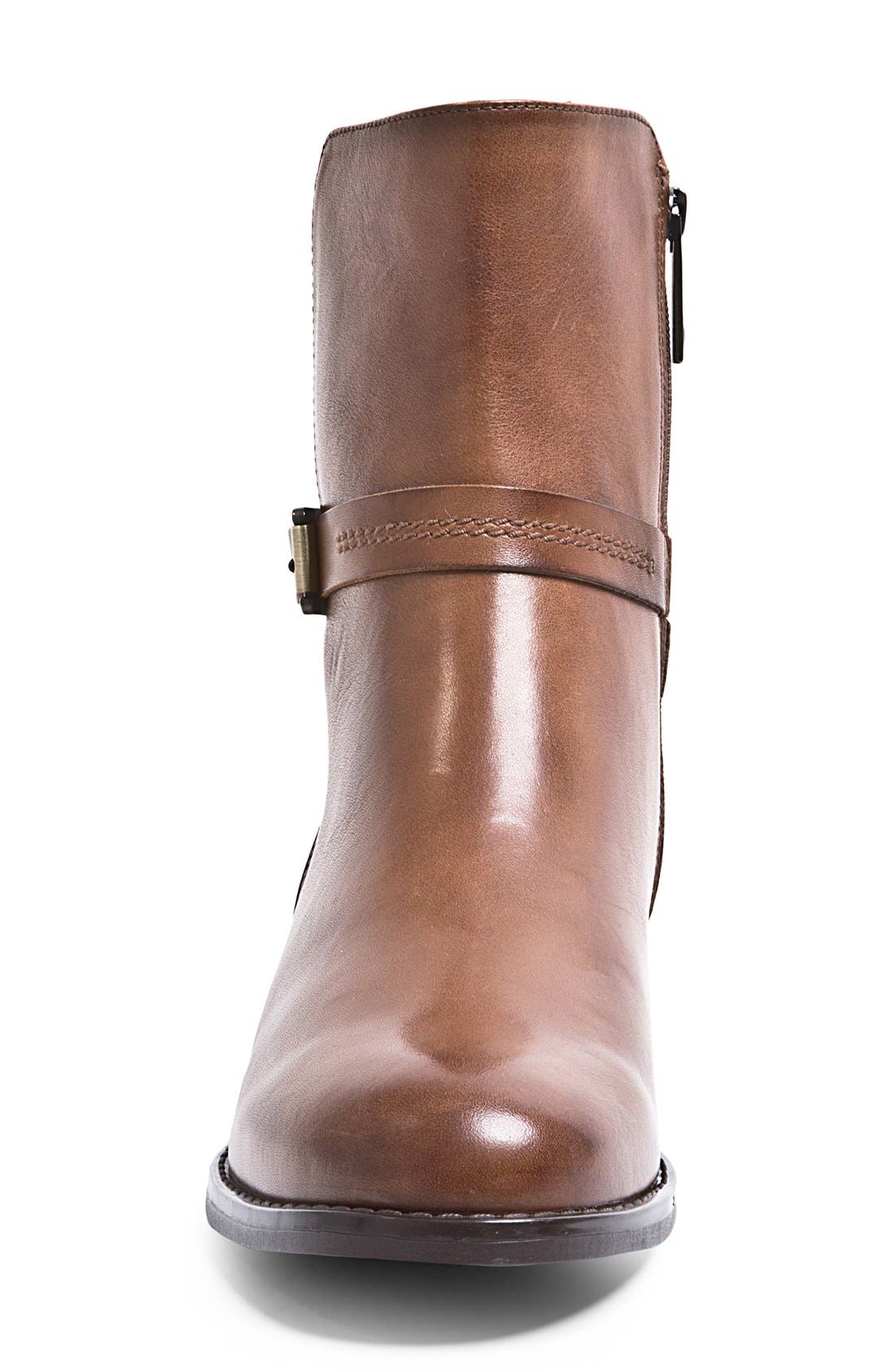 'Zena' Waterproof Riding Bootie, Alternate, color, HONEY BROWN LEATHER