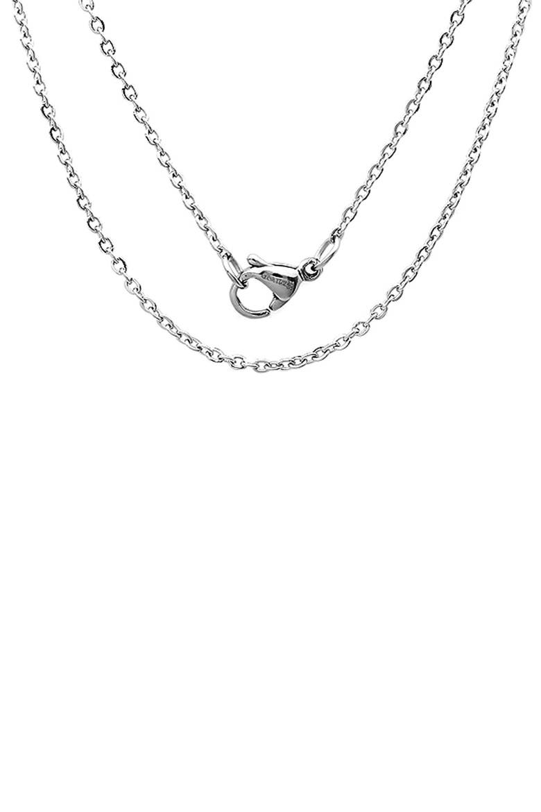 Men's Stainless Steel Cable Chain Necklace, Main, color, SILVER