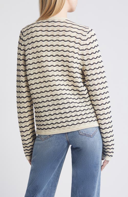 Rag & Bone Striped Eliza Cardigan In Gray