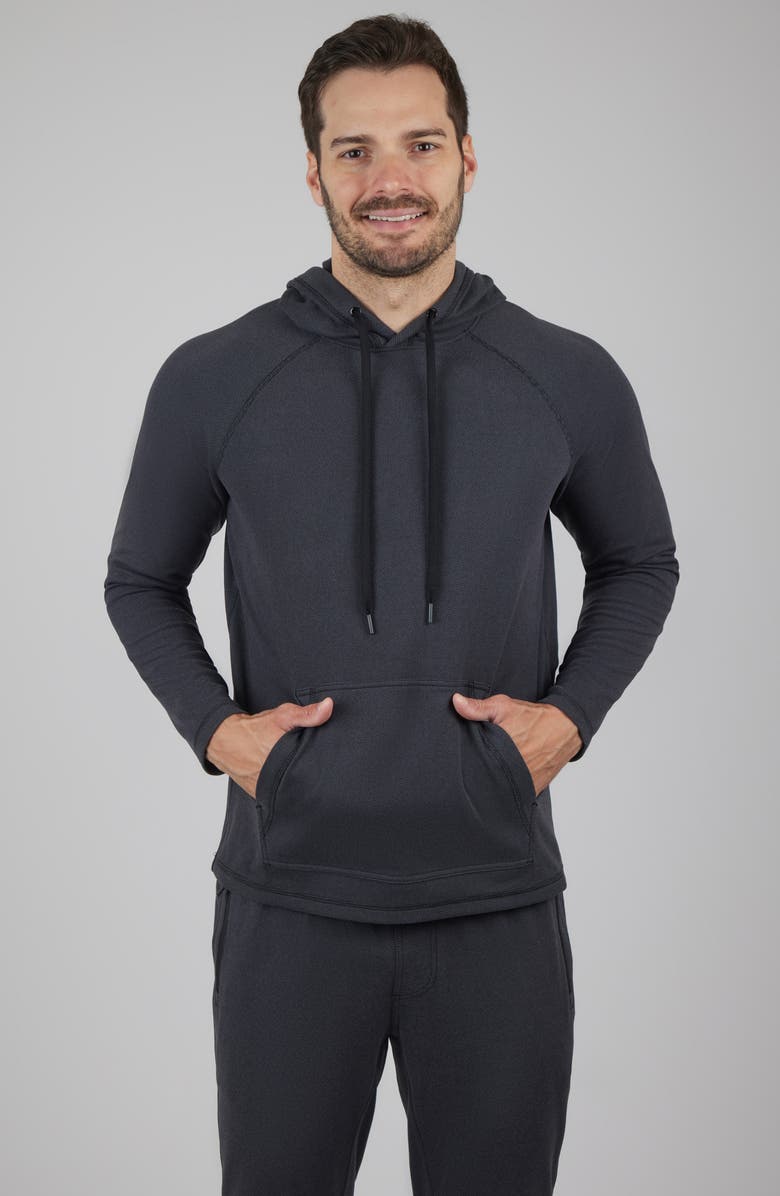 90 DEGREE BY REFLEX Silicon Tek Scuba Knit Gear-Up Hoodie, Alternate, color,