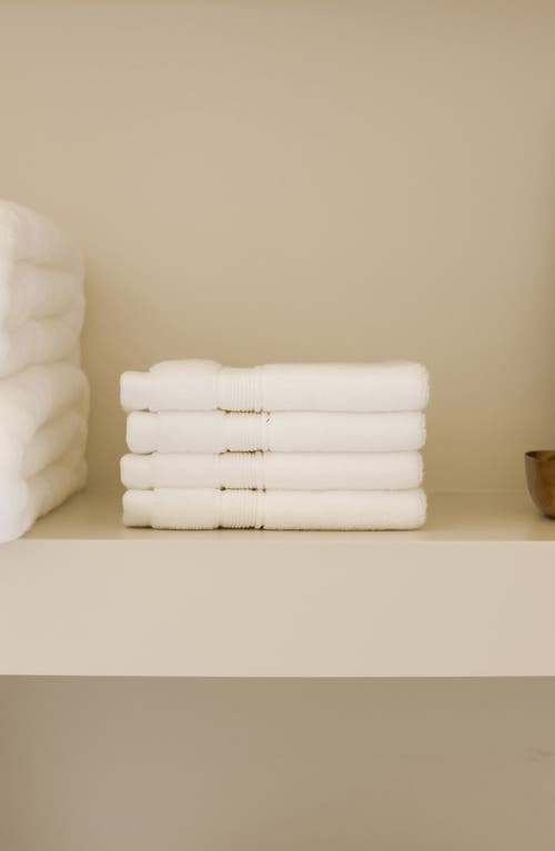 Cozy Earth Luxe Set Of 4 Washcloths In White