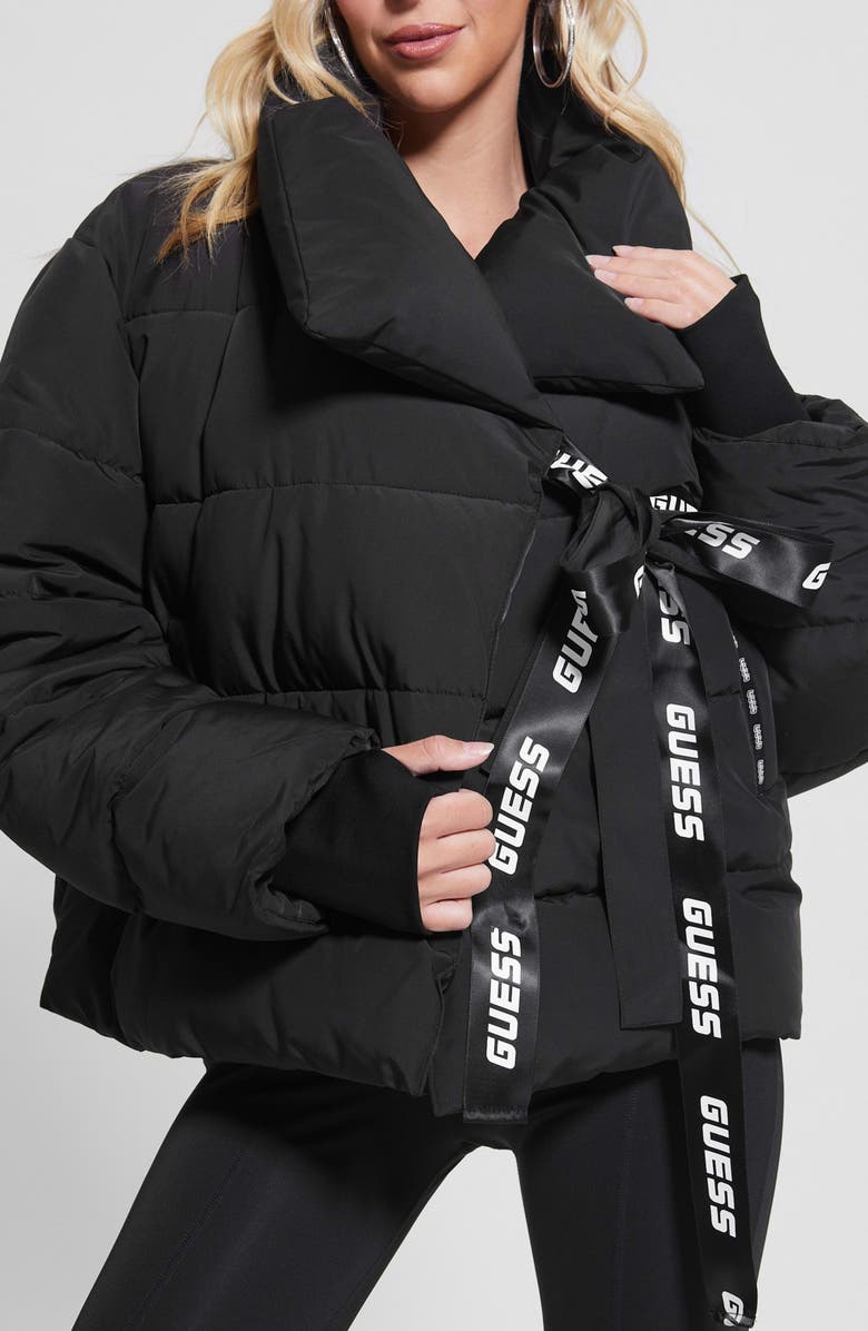 GUESS Claudia Logo Puffer Jacket, Alternate, color, 