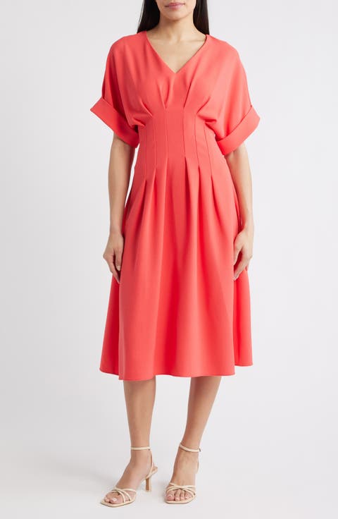 Dolman Sleeve Midi Dress
