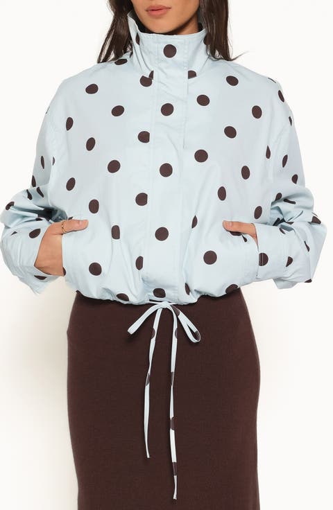 Zoella Polka Dot Funnel Neck Jacket