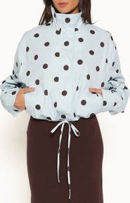 Petal & Pup Zoella Polka Dot Funnel Neck Jacket