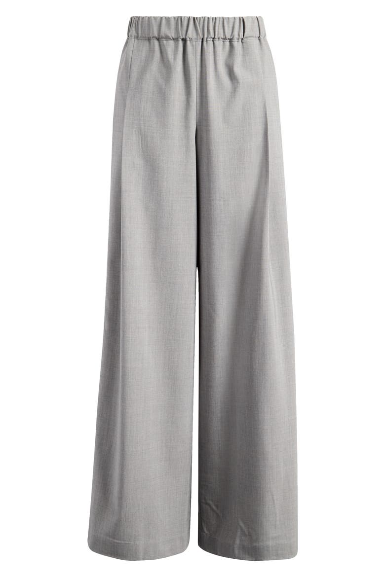 Eva Wide Leg Pull-On Pants, Alternate, color, MEDIUM HEATHER GREY