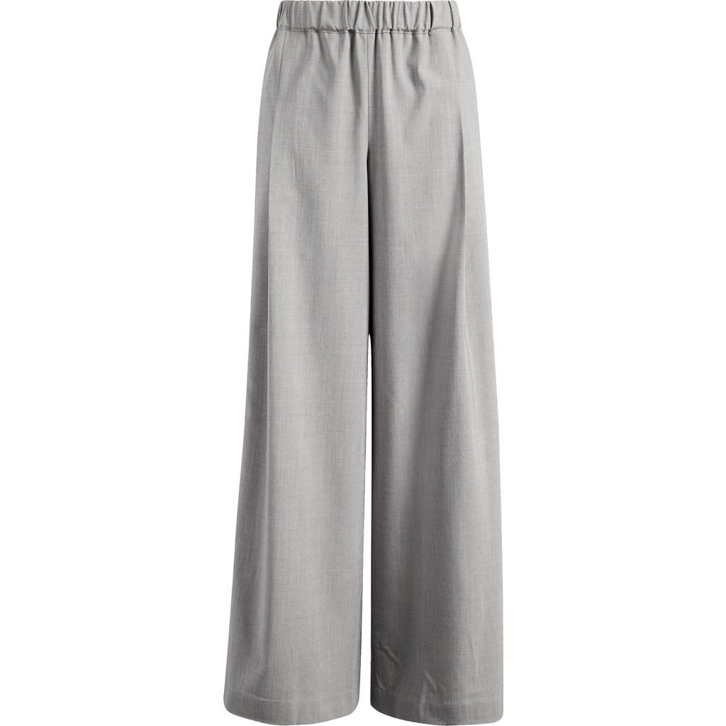Twp Eva Wide Leg Pull-on Pants In Medium Heather Grey