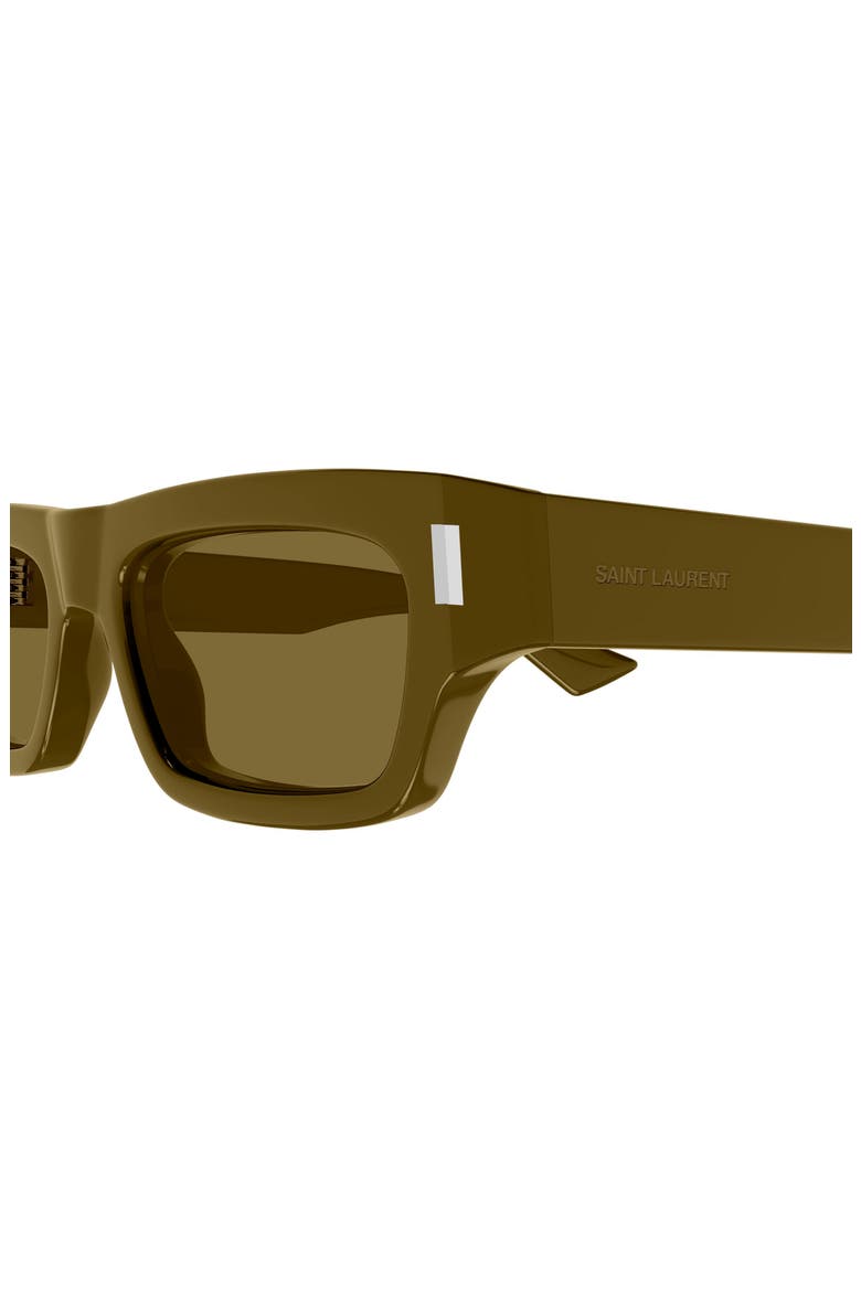 54mm Rectangular Sunglasses, Alternate, color, BROWN