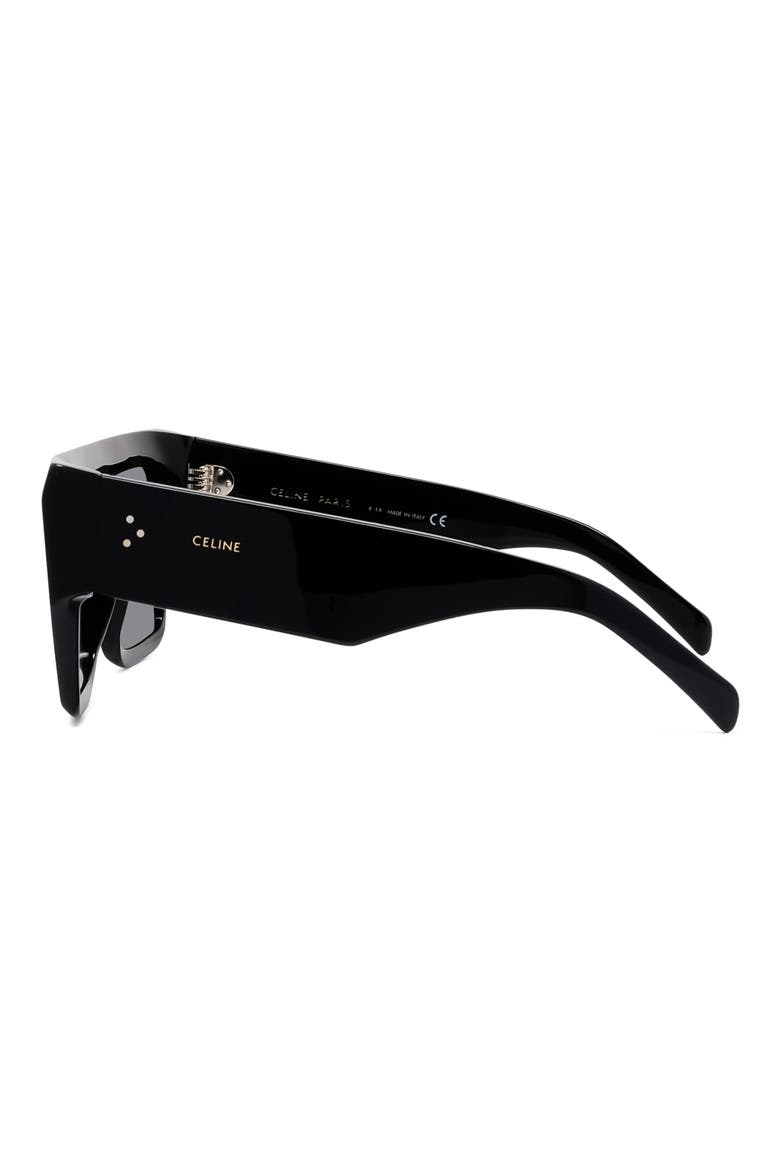 Bold 3 Dots Square Sunglasses, Alternate, color, SBLK/SMK