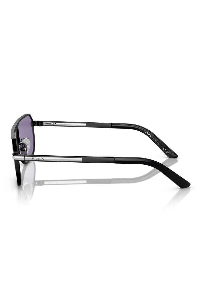 59mm Pillow Sunglasses, Alternate, color, MATTE BLACK