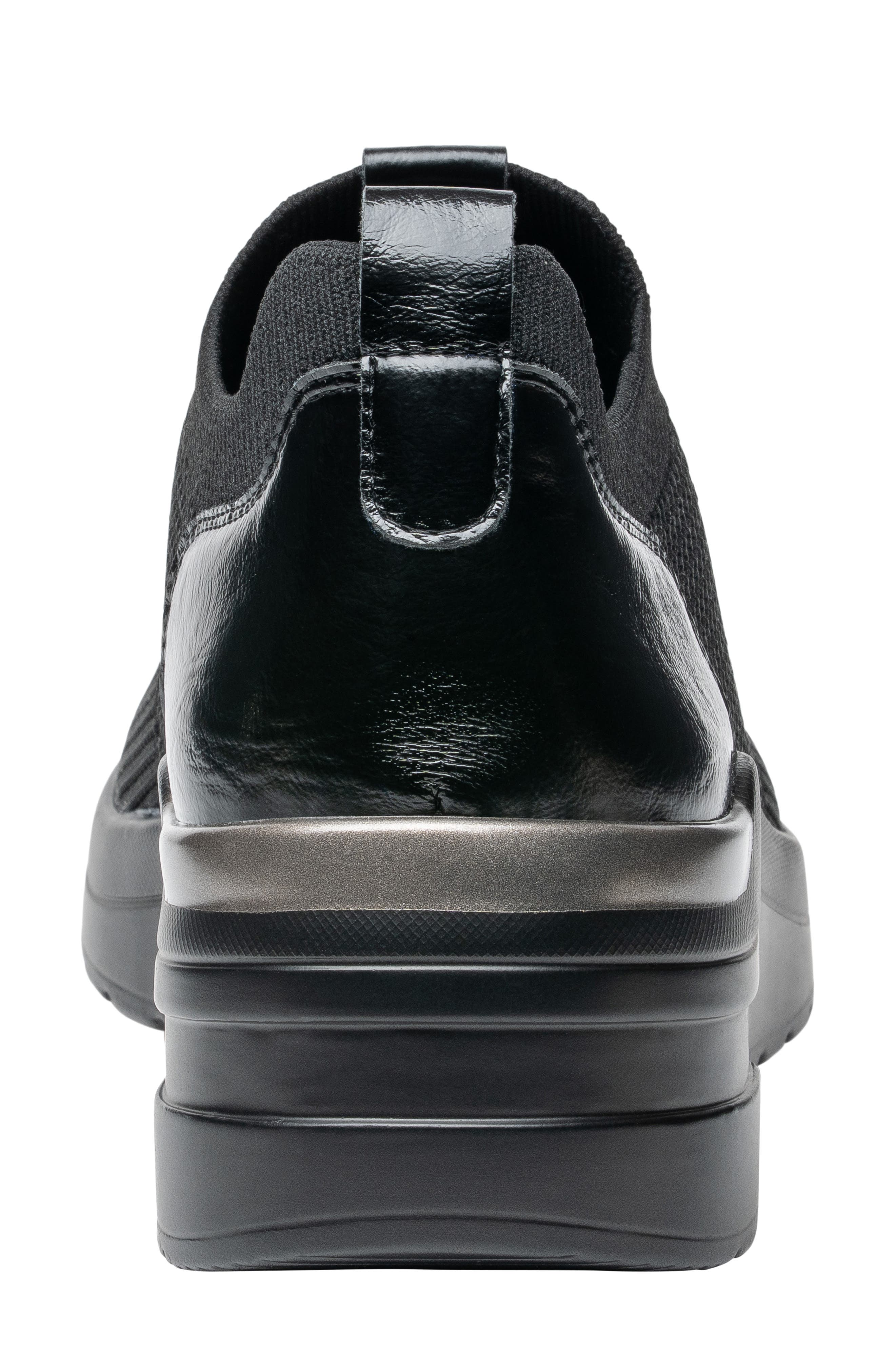 Eagan Wedge Sneaker, Alternate, color, BLACK