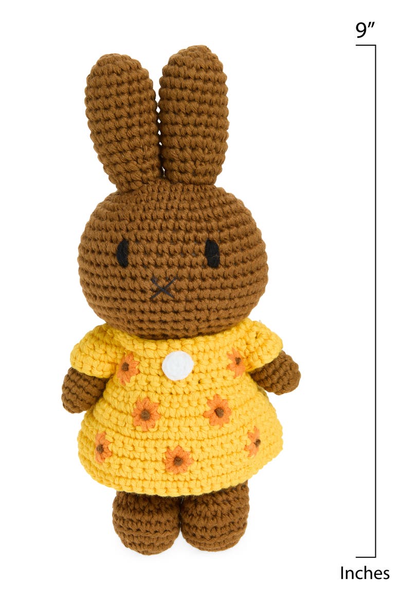 Melanie & Her Van Gogh Sunflowers Dress Crocheted Stuffed Animal, Alternate, color, YELLOW
