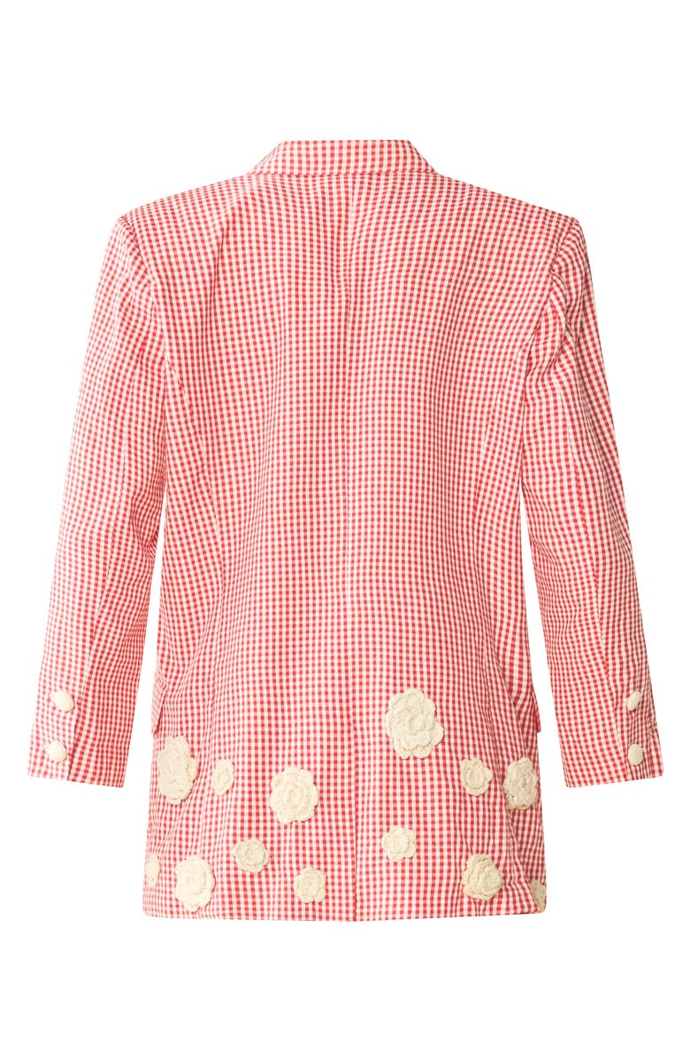 Eddy Meredith Blazer x Rainey Collaboration, Alternate, color, Red Gingham