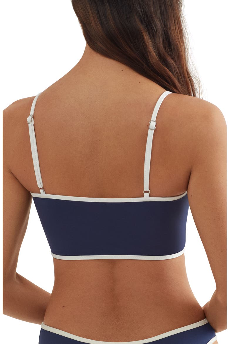 Contrast Binding Bikini Top, Alternate, color, NAVY BLUE