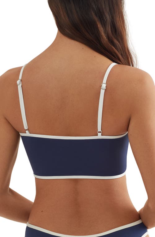 Polo Ralph Lauren Contrast Binding Bikini Top In Blue