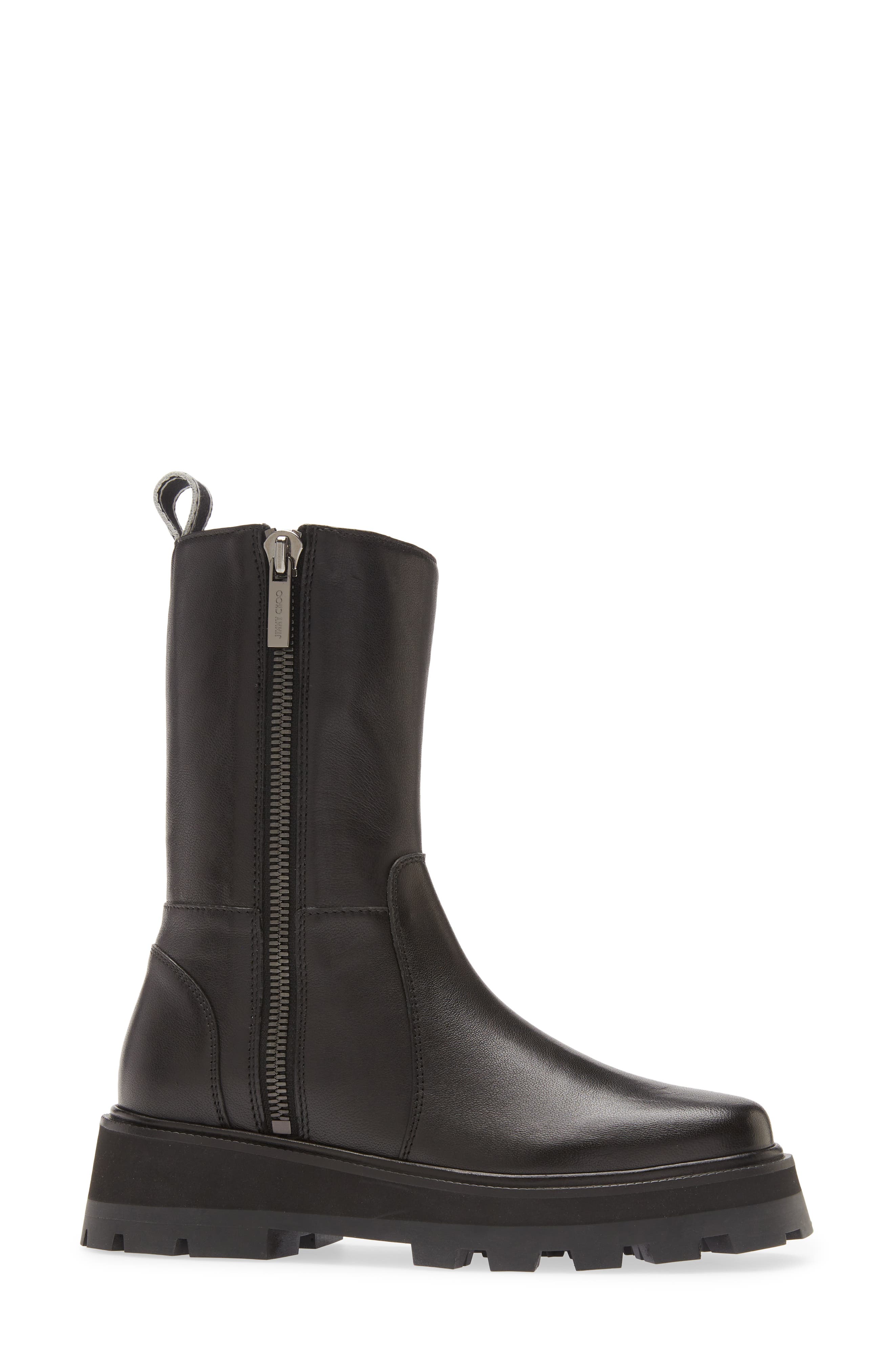 Jimmy Choo Bayu Lug Sole Boot, Alternate, color, Black