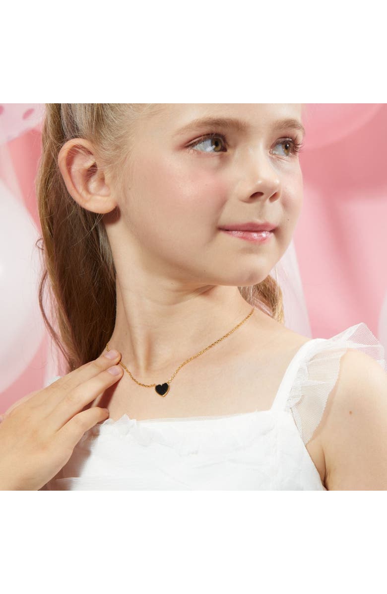 Anna Zuckerman Petit Love Necklace, Alternate, color, Black